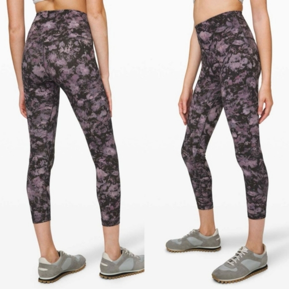 Lululemon Align Pant II 25"Floral Illusion Ice Grey Multi, 8 - Picture 2 of 12